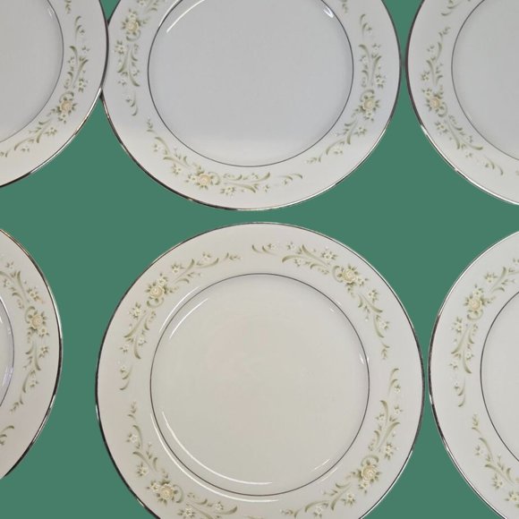 Sango China Japan debutante 3688 salad plates set of 6 -7 3/4 in - Picture 5 of 10